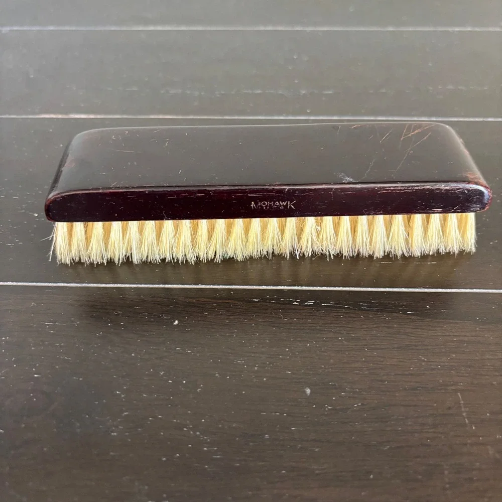 Vintage Hola-Rose Mohawk |‎ USA Pure Bristle | Clothes Brush | Wood Handle